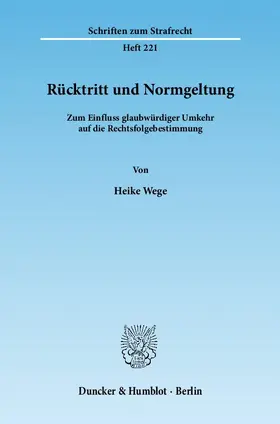 Rücktritt und Normgeltung