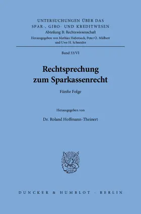 Rechtsprechung zum Sparkassenrecht