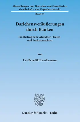 Darlehensveräußerungen durch Banken