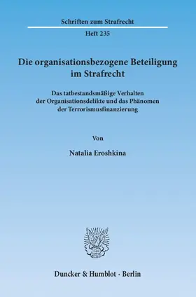 Die organisationsbezogene Beteiligung im Strafrecht