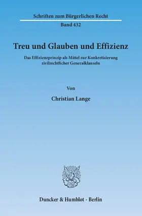 Treu und Glauben und Effizienz