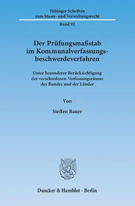 Der Prüfungsmaßstab im Kommunalverfassungsbeschwerdeverfahren