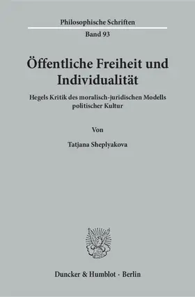 Öffentliche Freiheit und Individualität