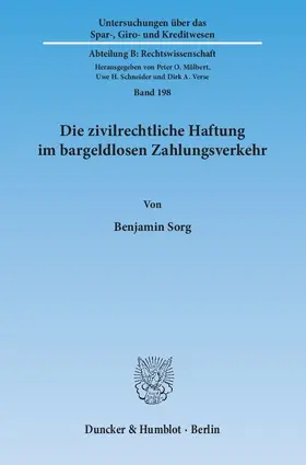 Die zivilrechtliche Haftung im bargeldlosen Zahlungsverkehr