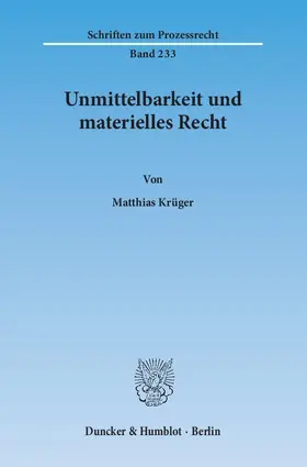 Unmittelbarkeit und materielles Recht
