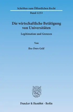Die wirtschaftliche Betätigung von Universitäten