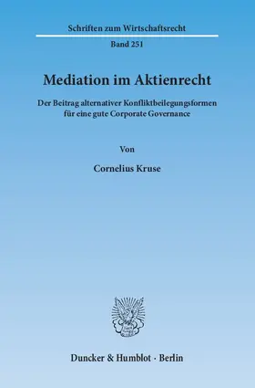 Mediation im Aktienrecht