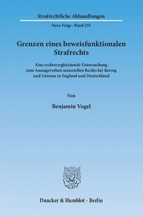 Grenzen eines beweisfunktionalen Strafrechts