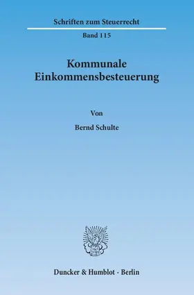 Kommunale Einkommensbesteuerung