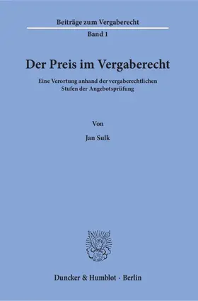 Der Preis im Vergaberecht