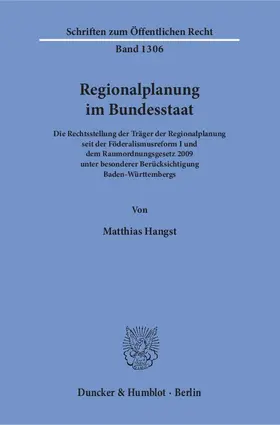 Regionalplanung im Bundesstaat