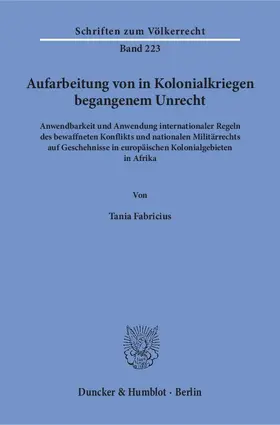 Aufarbeitung von in Kolonialkriegen begangenem Unrecht