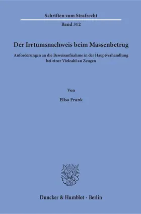 Der Irrtumsnachweis beim Massenbetrug