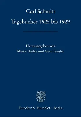 Tagebücher 1925 bis 1929
