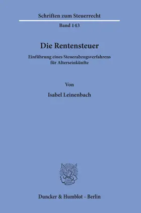 Die Rentensteuer