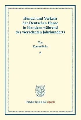 Handel und Verkehr der Deutschen Hanse