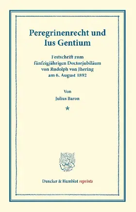 Peregrinenrecht und Ius Gentium