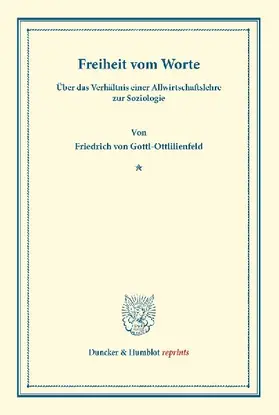Freiheit vom Worte