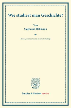 Wie studiert man Geschichte?