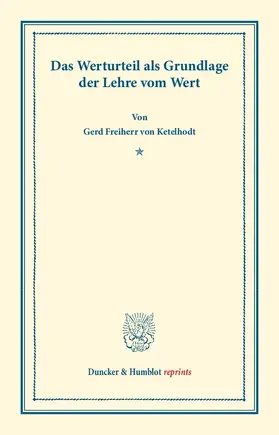 Das Werturteil
