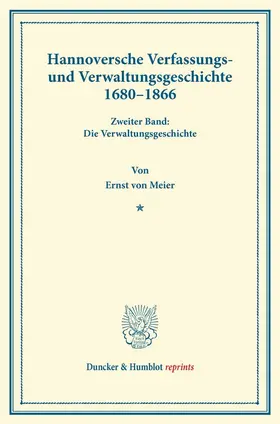Hannoversche Verfassungs- und Verwaltungsgeschichte 1680–1866