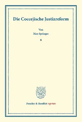 Die Coccejische Justizreform