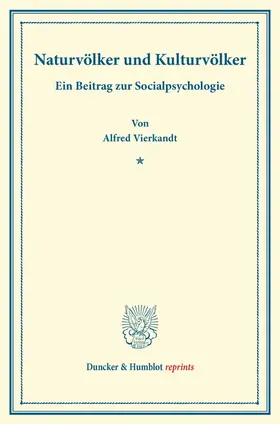 Naturvölker und Kulturvölker