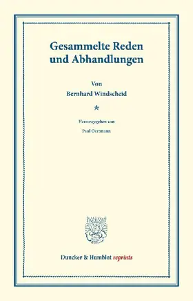 Gesammelte Reden und Abhandlungen.