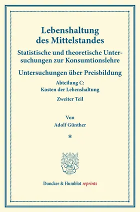 Lebenshaltung des Mittelstandes.