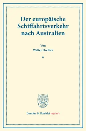 Der europäische Schiffahrtsverkehr nach Australien