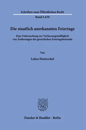 Die staatlich anerkannten Feiertage.