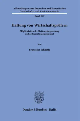 Haftung von Wirtschaftsprüfern.