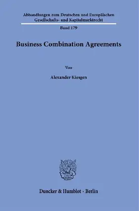 Business Combination Agreements.
