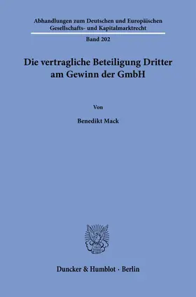 Die vertragliche Beteiligung Dritter am Gewinn der GmbH.