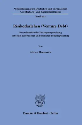 Risikodarlehen (Venture Debt).