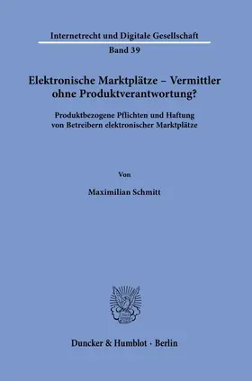 Elektronische Marktplätze - Vermittler ohne Produktverantwortung?
