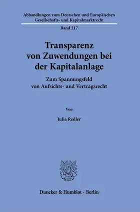 Transparenz von Zuwendungen bei der Kapitalanlage.