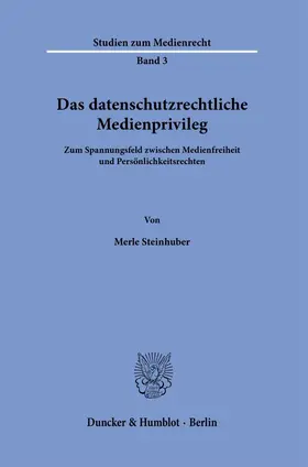 Das datenschutzrechtliche Medienprivileg.