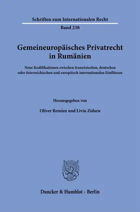 Gemeineuropäisches Privatrecht in Rumänien.