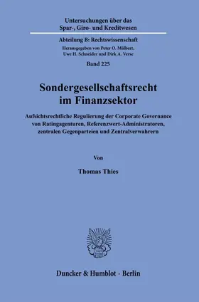 Sondergesellschaftsrecht im Finanzsektor.