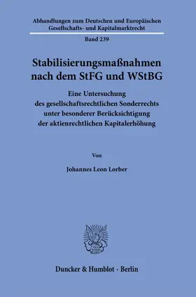 Stabilisierungsmaßnahmen nach dem StFG und WStBG