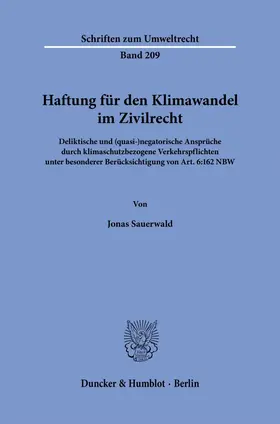 Haftung für den Klimawandel im Zivilrecht