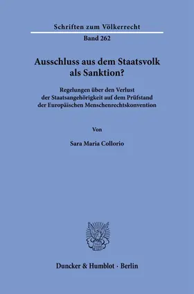 Ausschluss aus dem Staatsvolk als Sanktion?