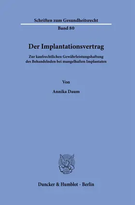 Der Implantationsvertrag
