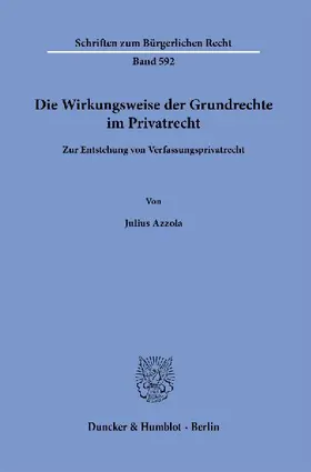 Die Wirkungsweise der Grundrechte im Privatrecht
