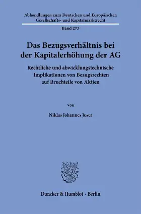 Das Bezugsverhältnis bei der Kapitalerhöhung der AG