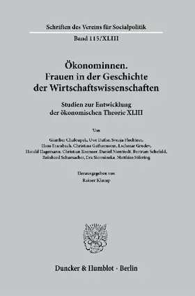 Ökonominnen. Frauen in der Geschichte der Wirtschaftswissenschaften