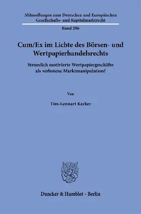 Cum-Ex im Lichte des Börsen- und Wertpapierhandelsrechts