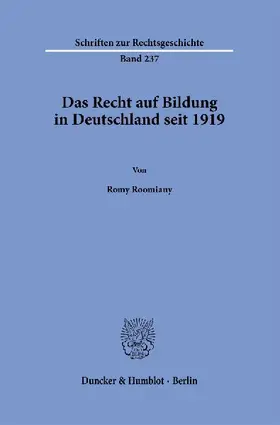 Das Recht auf Bildung in Deutschland seit 1919