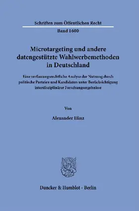 Microtargeting und andere datengestützte Wahlwerbemethoden in Deutschland